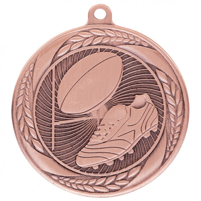 TYPHOON RUGBY MEDAL 50MM - BRONZE